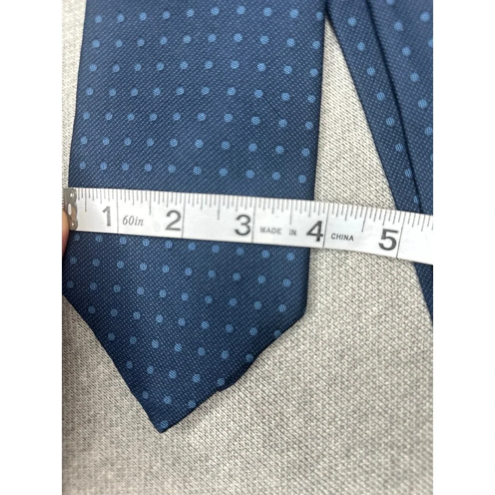 NWT Brooks Brothers Silk navy blue tie with microdots Power Tie Wedding Prom